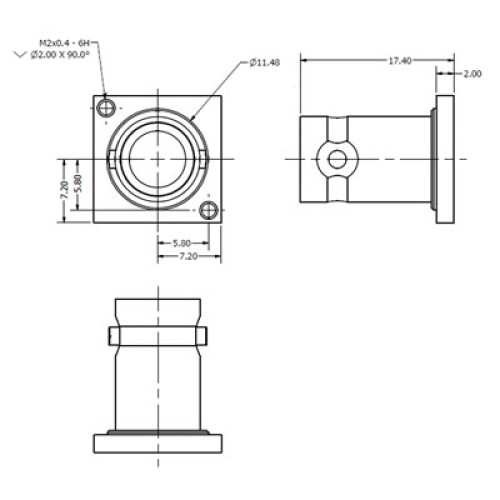 71X-0044-33 - BNC Outer Rear Mounted Bulkhead Connector Body With Screws