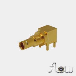 C-SX-086GRZR2 - PCB Right Angle 1.0 / 2.3 Bulkhead Connector