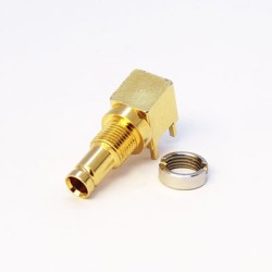 C-SX-086G - PCB Right Angle 1.0 / 2.3 Bulkhead Connector