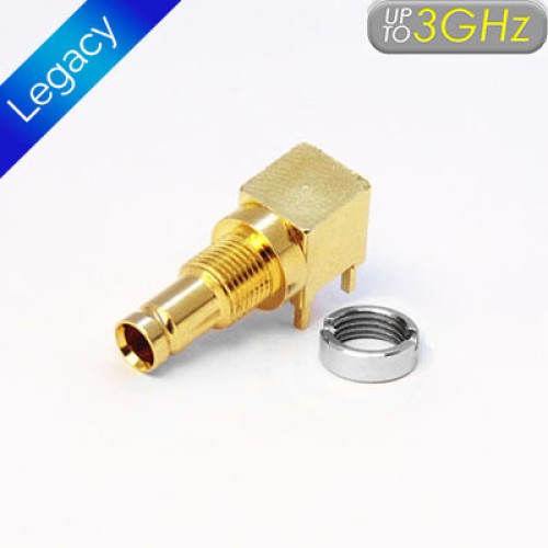 C-SX-086G - PCB Right Angle 1.0 / 2.3 Bulkhead Connector