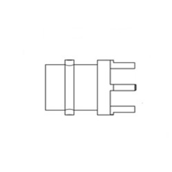 C-SX-094 - Top Entry PCB Mounted Mini BNC Socket