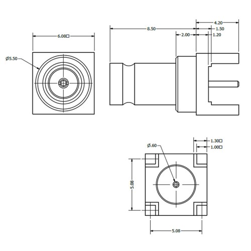 C-SX-097G - PCB Top Entry 1.0 / 2.3 Connector