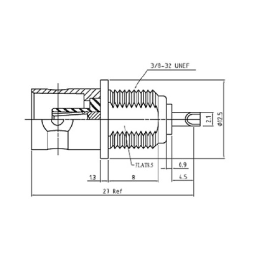 XBD-1005-NGAB - BNC Bulkhead Socket 