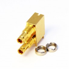 C-SX-117G - Dual Port Right Angle DIN 1.0/2.3 Connector