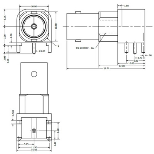 C-SX-126 - Bulkhead BNC Connector for PCI® Express Applications