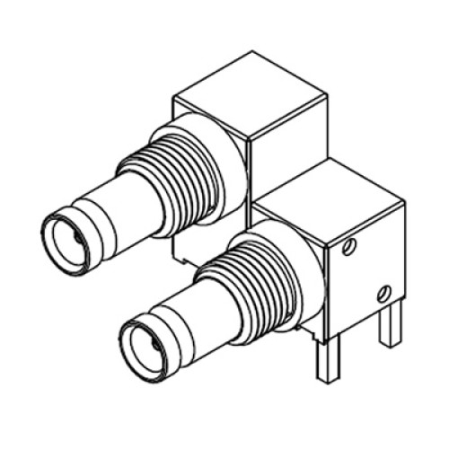 C-SX-161 - Dual Port DIN 1.0/2.3 Bulkhead Connector 