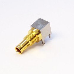 C-SX-187GN - Right Angle DIN 1.0/2.3 Bulkhead Mounted Connector