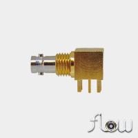 C-SX-199NGRZR2 - Right Angle PCB Bulkhead Micro BNC Connector