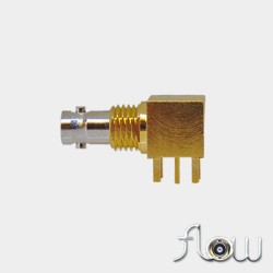 C-SX-199NGRZR2 - Right Angle PCB Bulkhead Micro BNC Connector