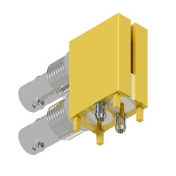 C-SX-211 -  Dual Port Right Angled Micro BNC Connector