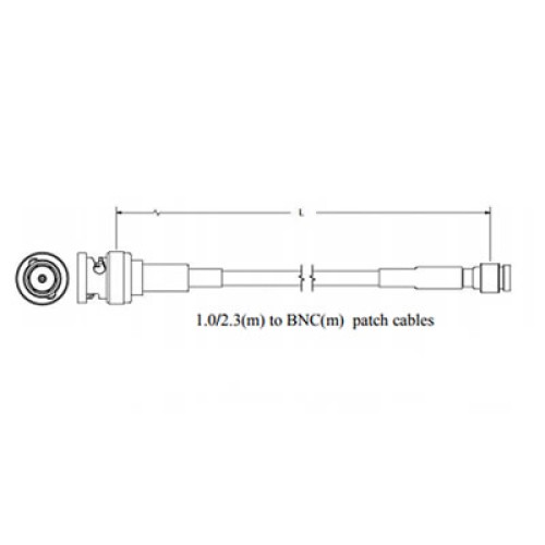 6GHz DIN 1.0/2.3 (m) to BNC (m) Coaxial Cable Assembly - RG59 Cable