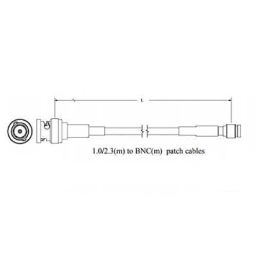 6GHz DIN 1.0/2.3 (m) to BNC (m) Coaxial Cable Assembly - Belden 1855A Cable