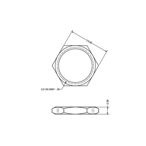 71X-0018-33 - Standard BNC Hex Nut