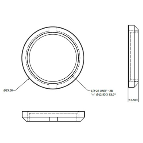 71X-0041-33 - Nickel Plated Circular BNC Nut