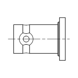 71X-0044-33 - BNC Outer Rear Mounted Bulkhead Connector Body With Screws