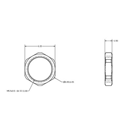 71X-0068-33- 1.0/2.3 Hex Nut