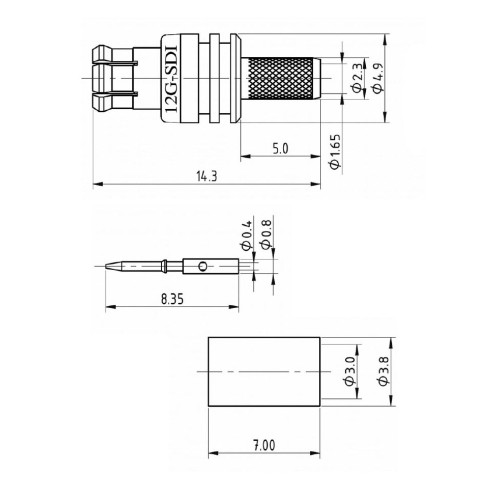 XJT-A009-GGAF - 12GHz Straight MCX Connector