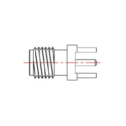 XCT-6007-GGAW - Top Entry PCB Mounted SMA Socket