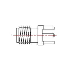 XCT-6007-GGAW - Top Entry PCB Mounted SMA Socket