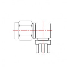 Right Angle PCB mounted SMA Plug