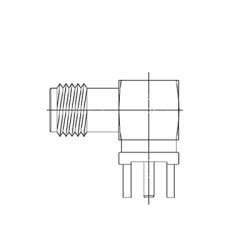 XCT-6013-GGAW - Right Angle PCB mounted SMA Socket