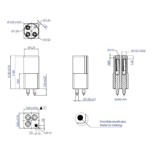 CC08-03S-A-PB15-TR -  M8 3 Position Socket