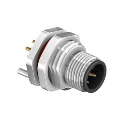 CC12-XXP-FX-PBSX - M12 Front Fastening Shielded Plug (A and D Code)