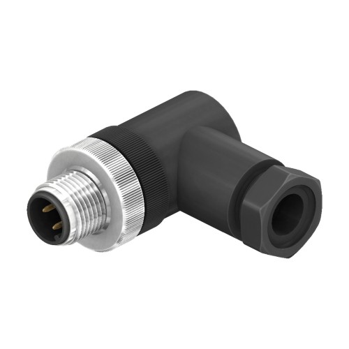 CC12R-XXP-X-AE4 - M12 Cable Mounted Right Angle Plug (A,B and D Code)