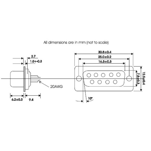 DSS-09-SD1-F1(011) - 9 way filtered D Type