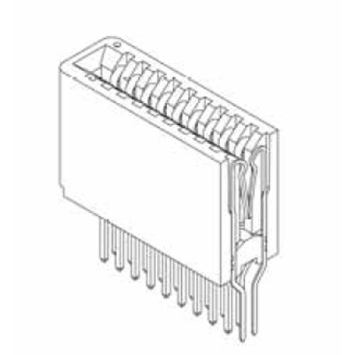 Card Edge Header 2.54mm [.100"] Contact Centres, 17.52mm [.690"] Insulator Height