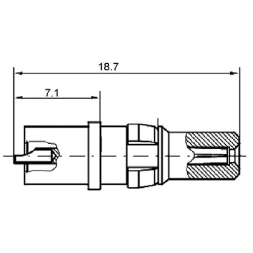 High Voltage Straight Plug Contact 