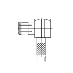 XJT-A000-GGAD - Right Angle MCX Cable Mounted Plug