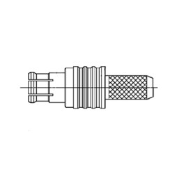 XJT-A001-GGAF - Straight MCX Cable Mounted Plug