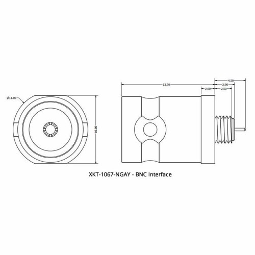 XKT-1067-NGAY - BNC Interface for Changeable Interface Connector Systemⓟ