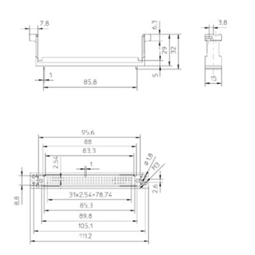 Guide Frame for Cable Housing - For Male PCB