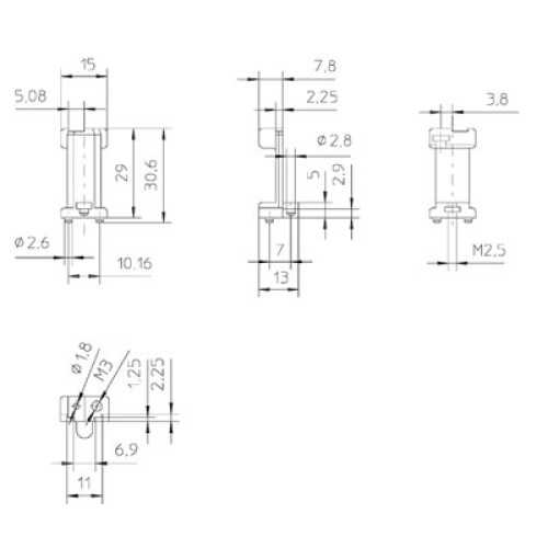 Guide Frame for Cable Housing - For Female PCB