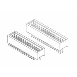 Card Edge Header 1.00mm [.0.39"] Contact Centres Shrouded (Male)