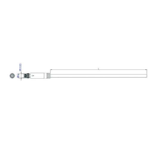 SCM05-XXPAS-XXXX - M5 Over- moulded Plug Cable Assembly (A Code)