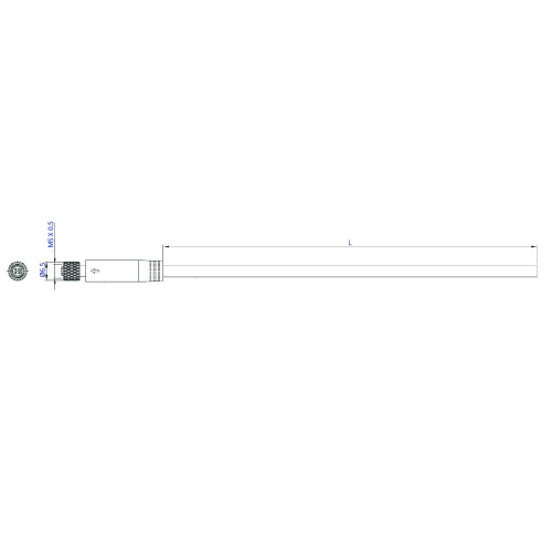 SCM05-XXSAS-XXXX - M5 Over- moulded Socket Cable Assembly (A Code)