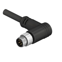 SCM08-XXPXRS-XXXX - M8 Shielded Right Angle Over-moulded Plug Cable Assembly (A or B Code)