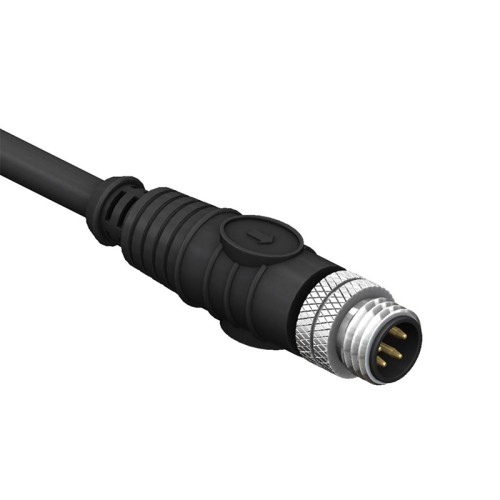 SCM08-XXPXS-XXXX - M8 Over-moulded Plug Cable Assembly (A or B Code)