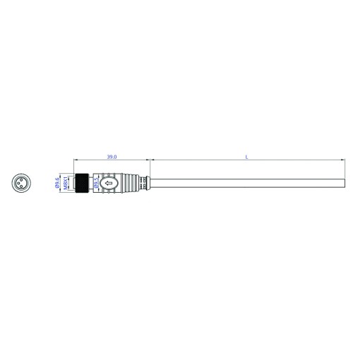 SCM08-XXSXS-XXXX - M8 Over-moulded Socket Cable Assembly (A or B Code)