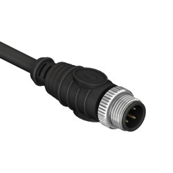 SCM12-XXPXS-XXXX - M12 Over-moulded Plug Cable Assembly (A or D Code)