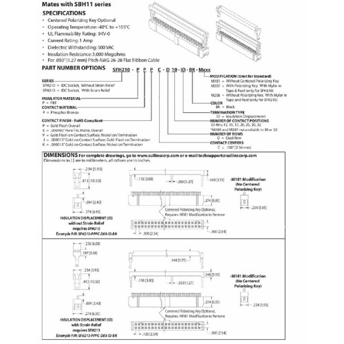 Card Edge Header 2.54mm [.100"] Contact Centres (Female)