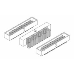 Card Edge Header 1.27mm [.0.50"] Contact Centres Shrouded, 2.54mm [.100"] Row Spacing (Male)
