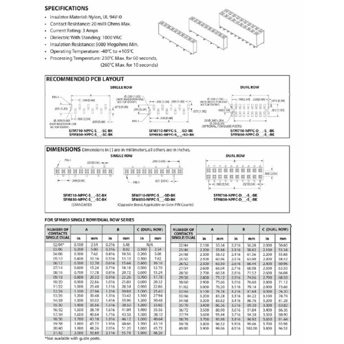 Card Edge Header 2.54mm [.100"] Contact Centres (Female)