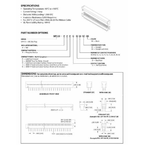 Card Edge Header 2.54mm [.100"] Contact Centres (Female)