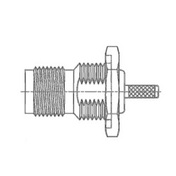 XTD-2010-NGAD - TNC Cable Mounted Bulkhead Socket