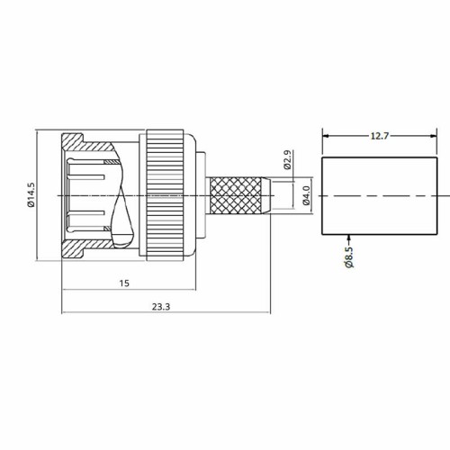 XBT-1062-NGXX - BNC Free Cable Mounted Plug