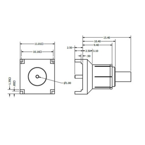 XBT-1065-NGAY - PCB Top Entry BNC Inner for Two Part System